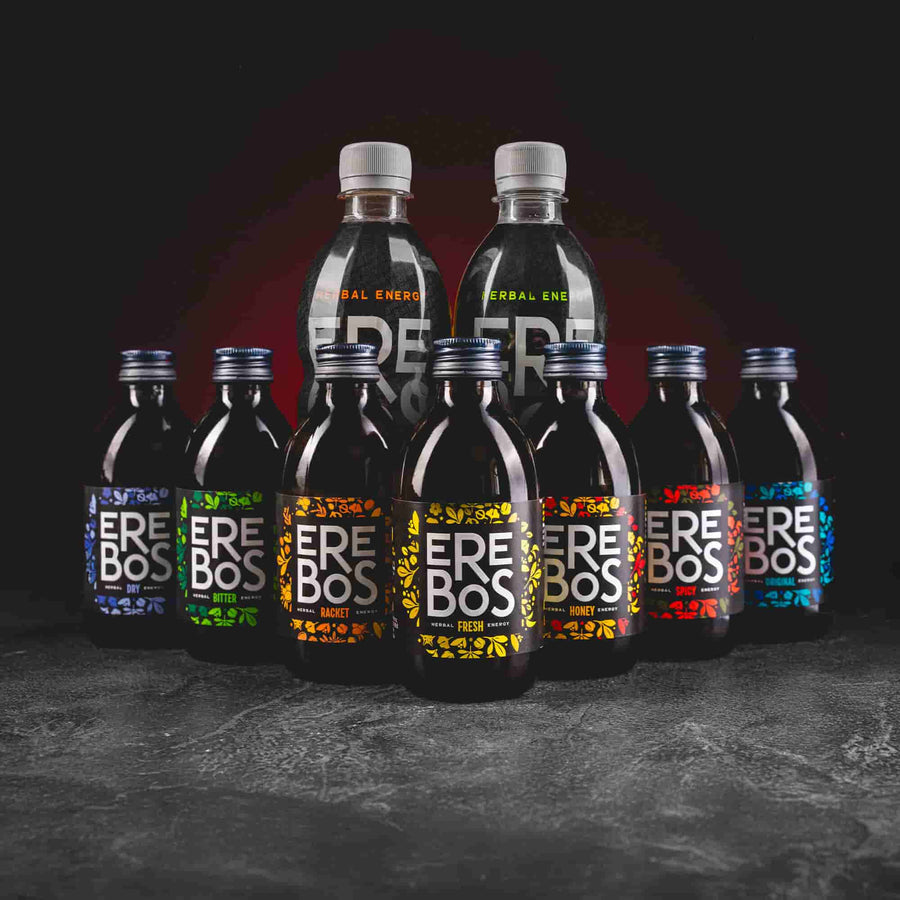 Erebos Bylinný nápoj kratom world kofein přírodní energie original skupinová fotka