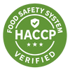 Certifikační logo HACCP symbolizuje, že Kratom World dodržuje přísné standardy hygieny a bezpečnosti potravin.