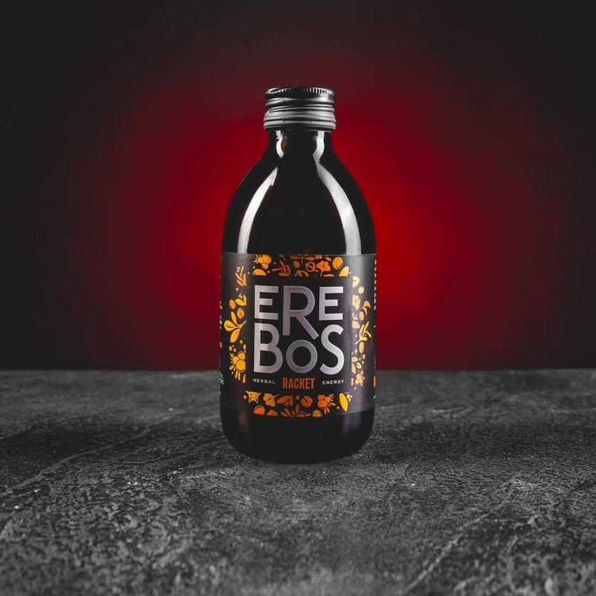 Erebos Bylinný nápoj kratom world kofein přírodní energie racket verze s českým rakytníkem