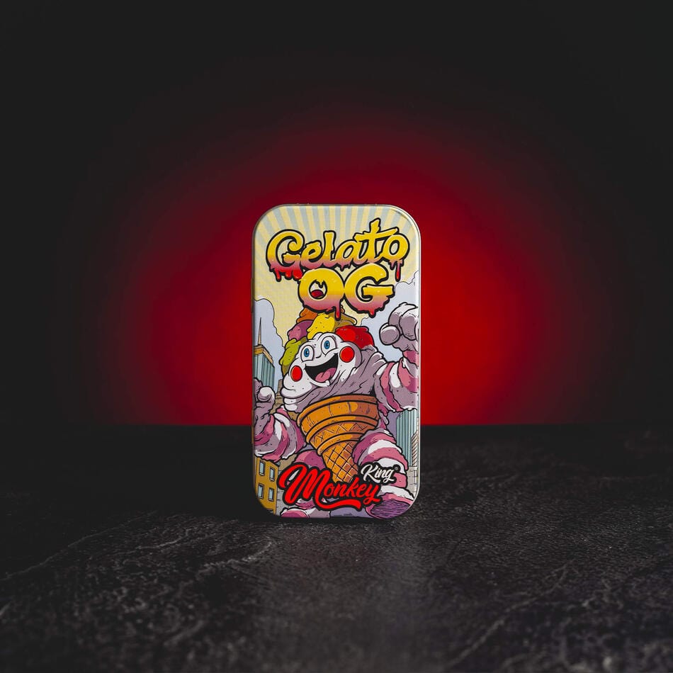 kratom world monkey king box plechový box plechová krabička kov kovová kratomworld prodej gelato