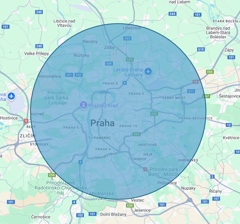 Rozvoz z prodejny Žižkov