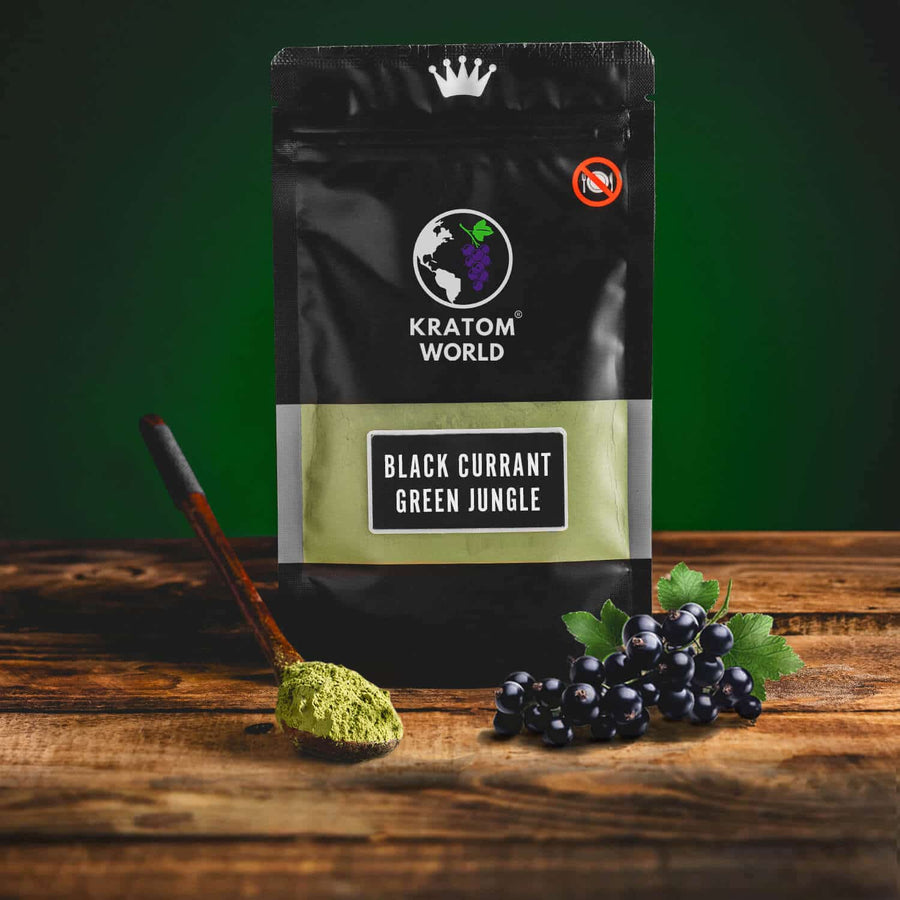 Kratom World Black Currant Green Wild Ochucený Ovocný Kratom Zelený
