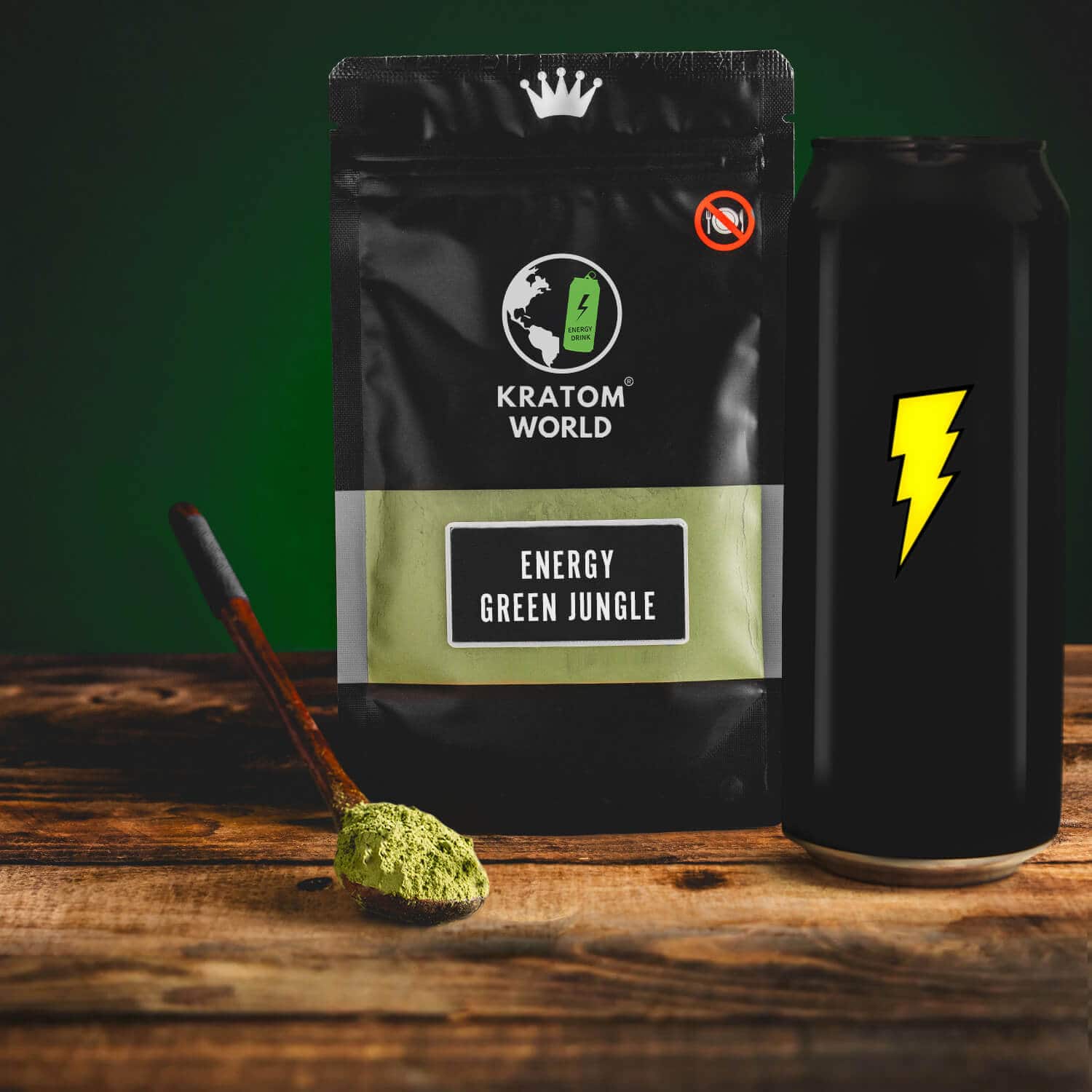 Kratom World Energy Green Wild Ochucený Ovocný Kratom Zelený energy drink