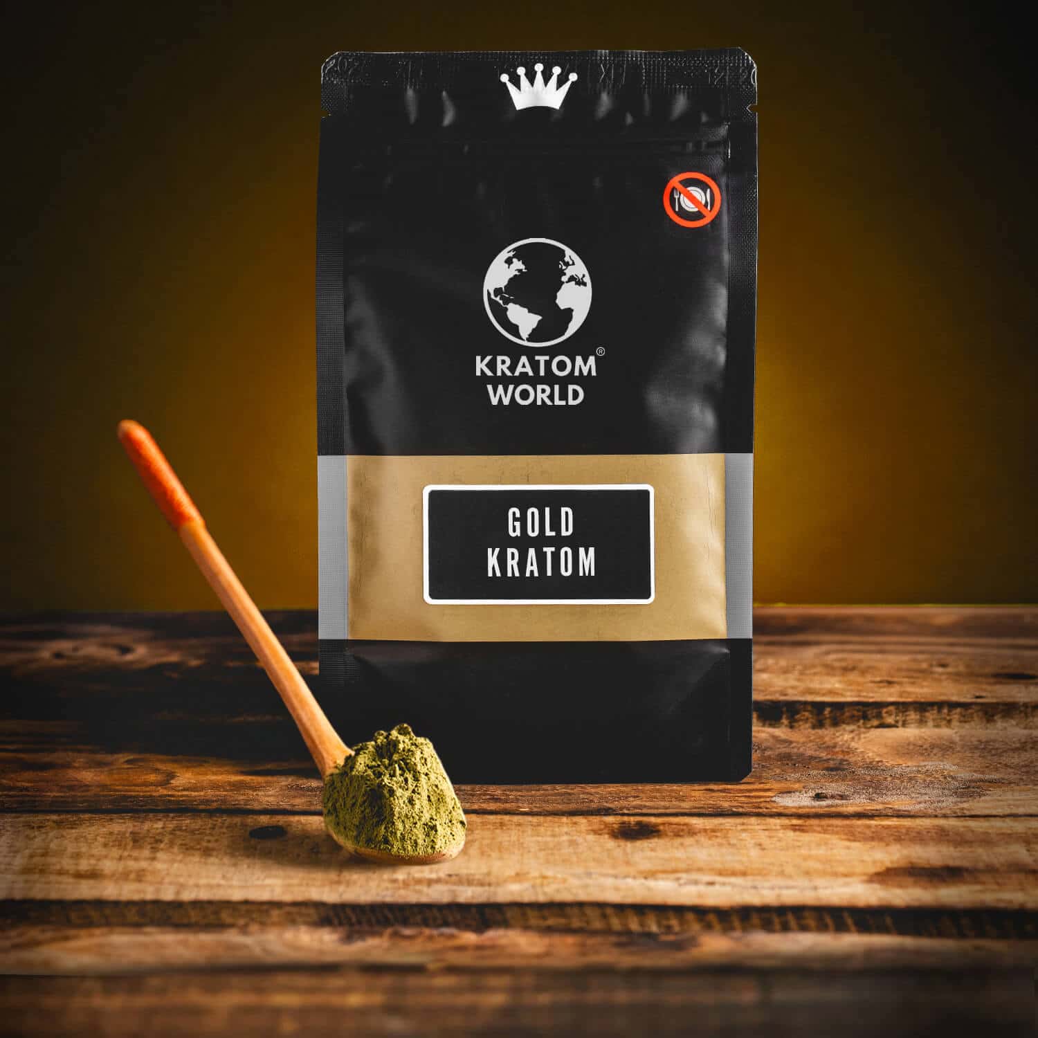 Kratom World Gold kratom zlatý se lžičkou