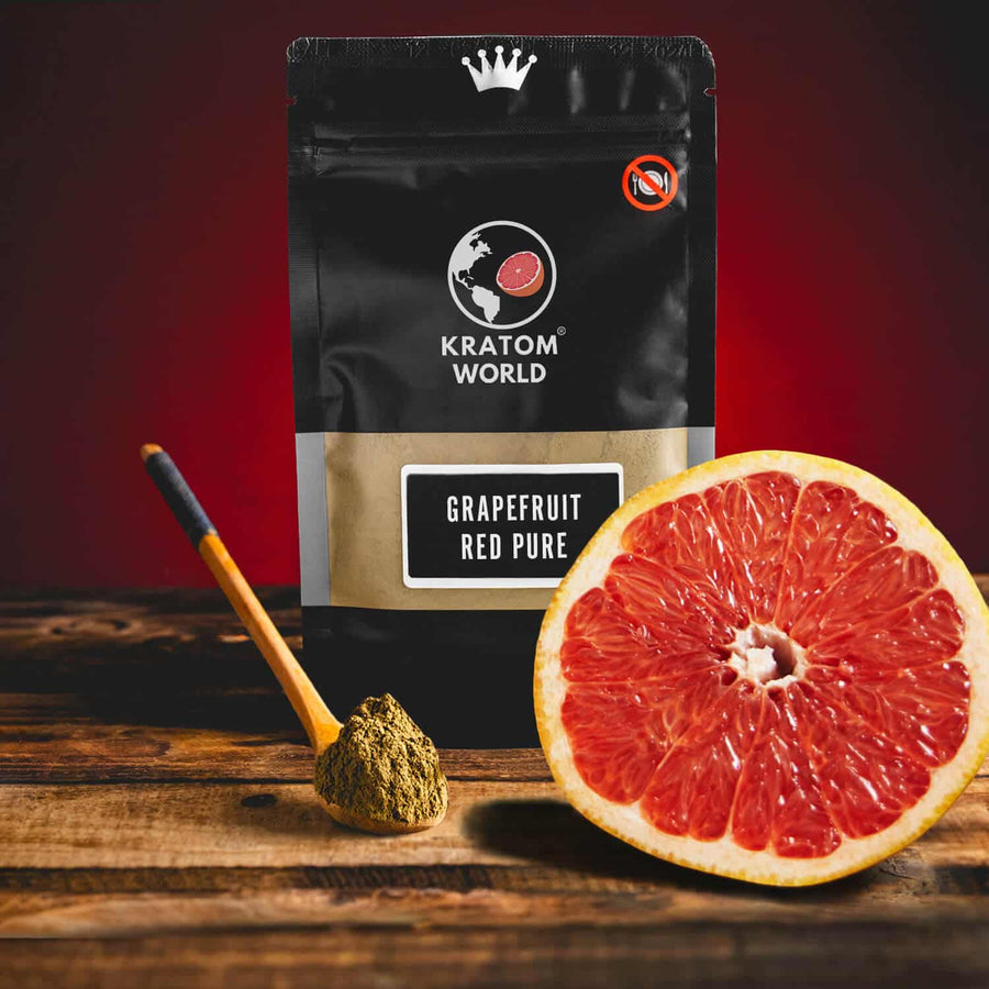 Kratom World Grapefruit Red Pure Ochucený Ovocný Kratom Červený grapefruit grep